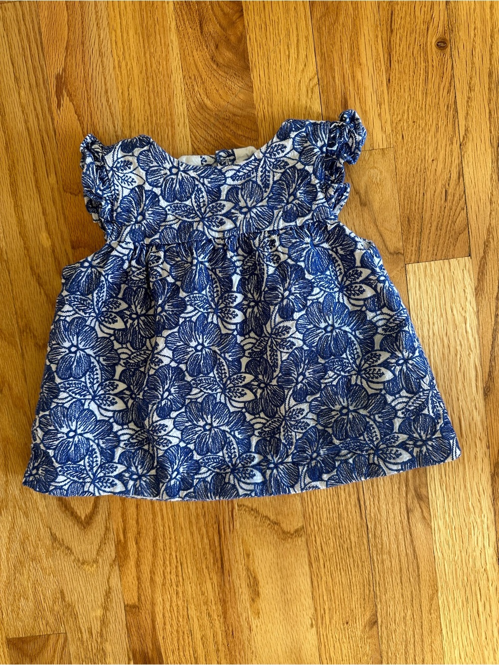 Janie and Jack Ruffle Sleeve Embroidered Floral Dress